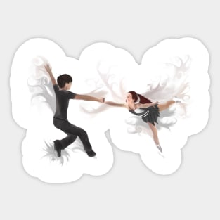 Skating Pair Sticker